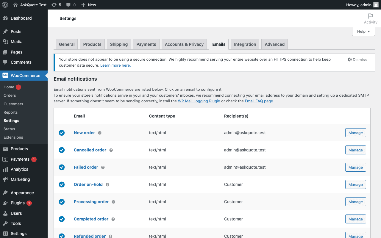 AskQuote for WooCommerce screenshot 5